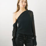 THE TWINSPARENCY SILK TOP