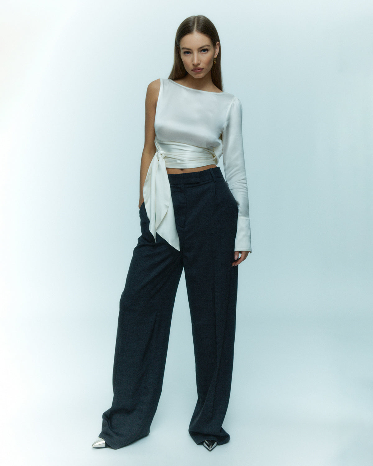 THE AMORE TOP IVORY SILK