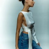 THE AMORE TOP IVORY SILK