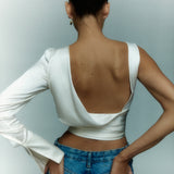 THE AMORE TOP IVORY SILK