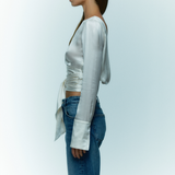 THE AMORE TOP IVORY SILK