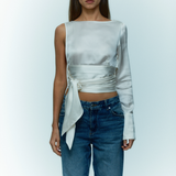 THE AMORE TOP IVORY SILK