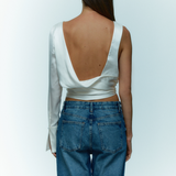 THE AMORE TOP IVORY SILK